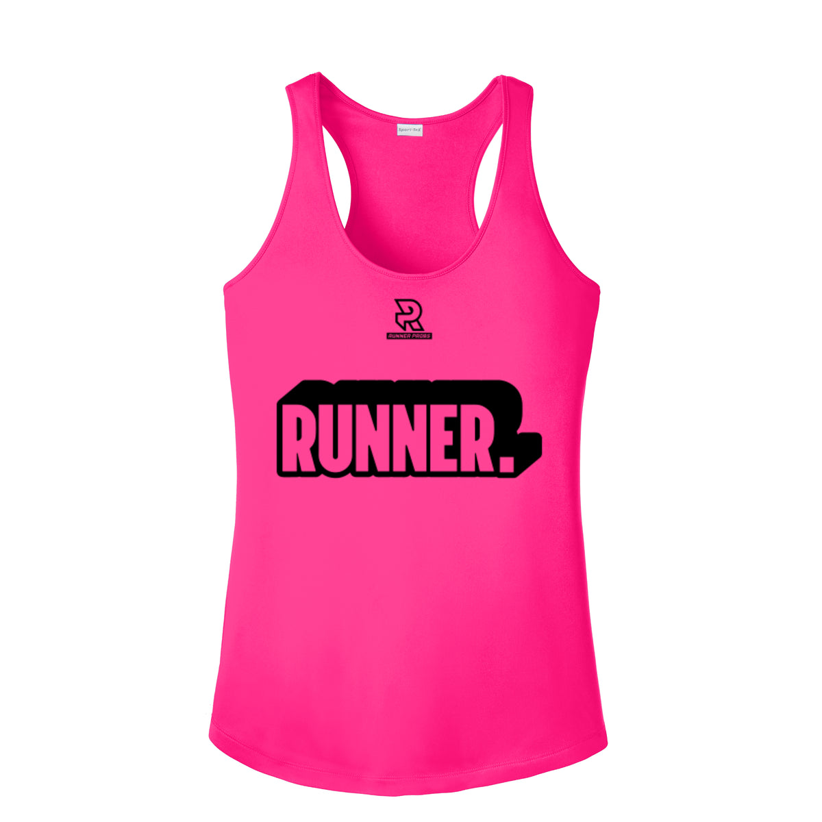 RUNNER DNA (Black) - Womens Competitor Racerback Tank