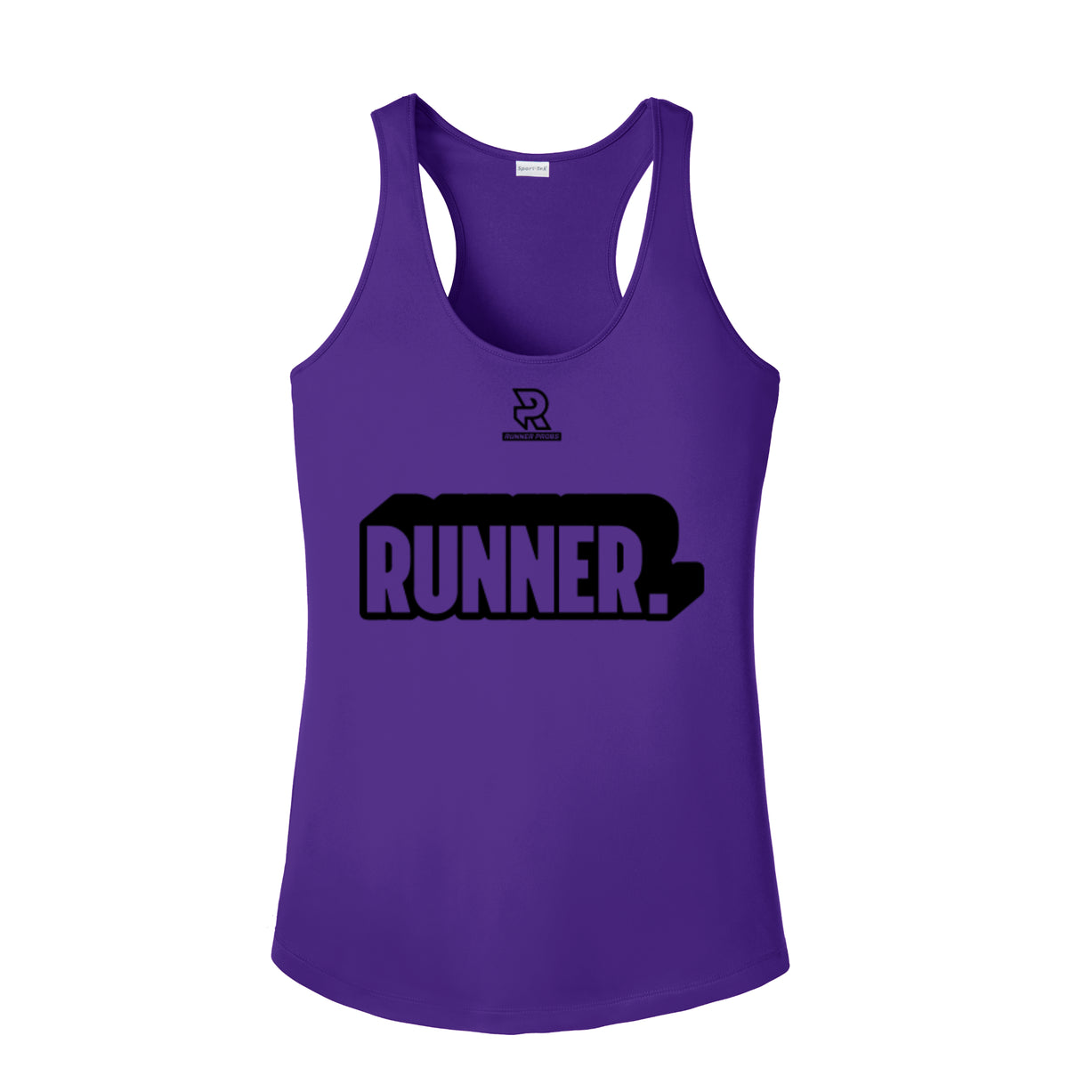 RUNNER DNA (Black) - Womens Competitor Racerback Tank