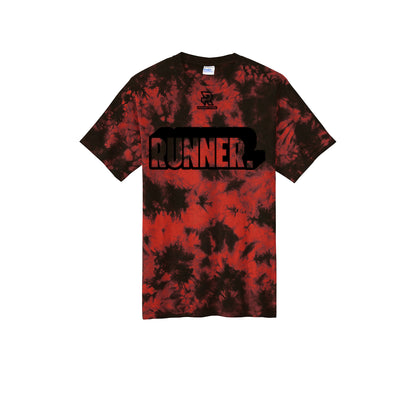 RUNNER DNA (Black) - Short Sleeve Tie Dye Cotton Tee