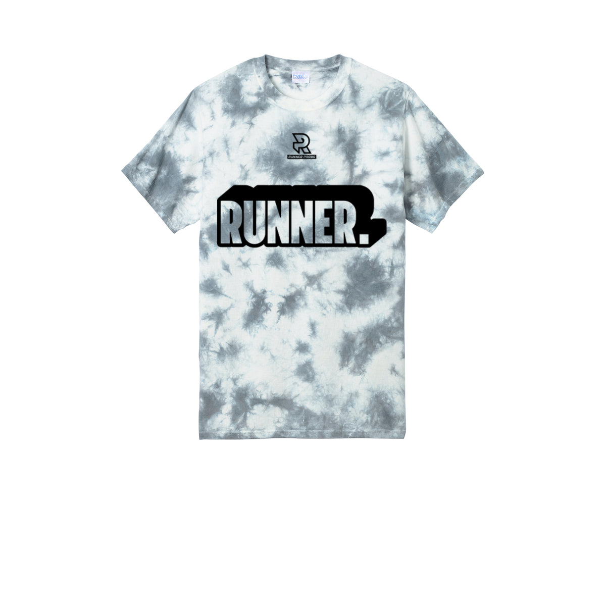 RUNNER DNA (Black) - Short Sleeve Tie Dye Cotton Tee