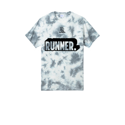RUNNER DNA (Black) - Short Sleeve Tie Dye Cotton Tee