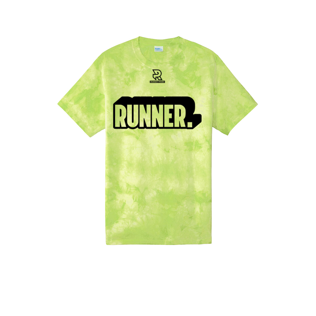 RUNNER DNA (Black) - Short Sleeve Tie Dye Cotton Tee