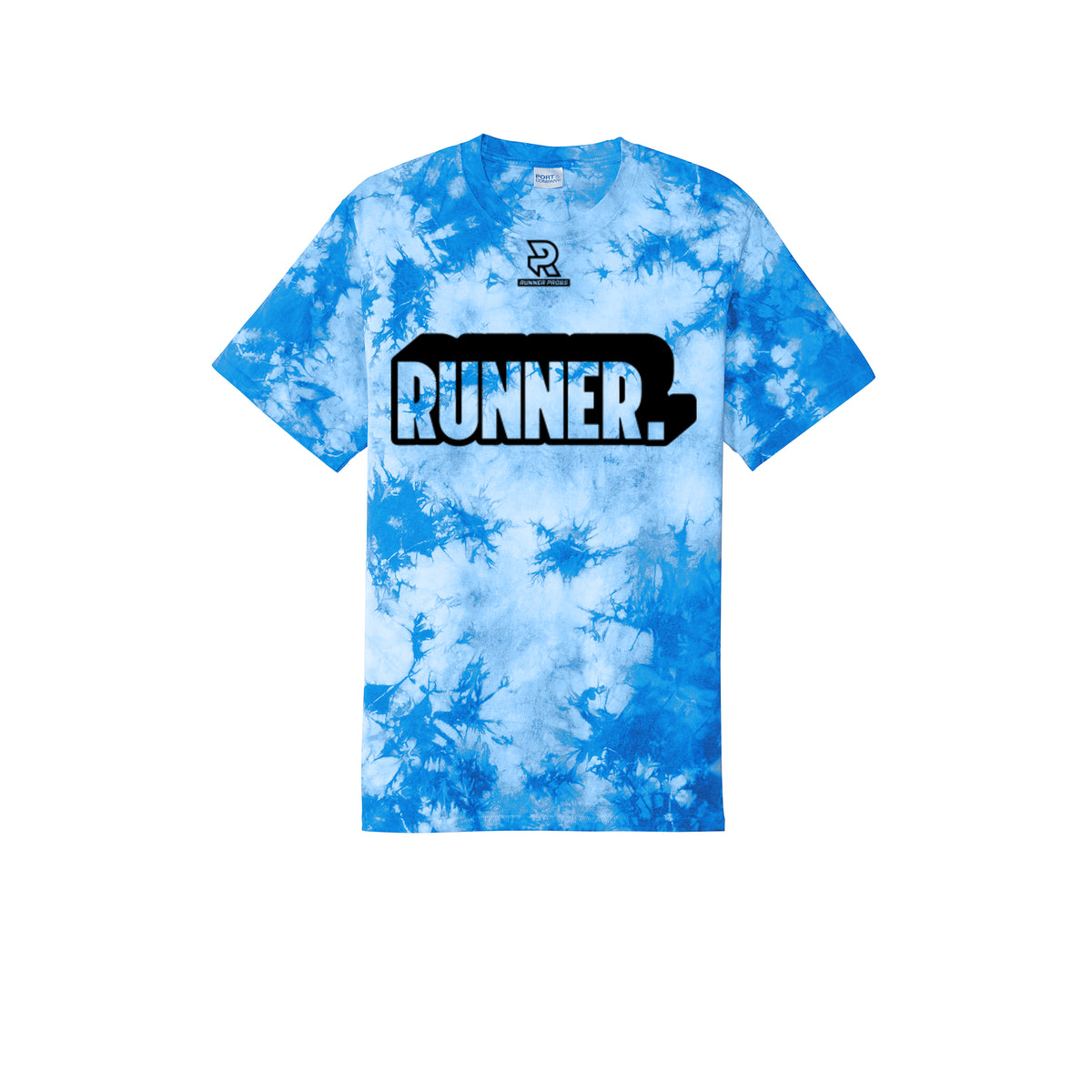 RUNNER DNA (Black) - Short Sleeve Tie Dye Cotton Tee