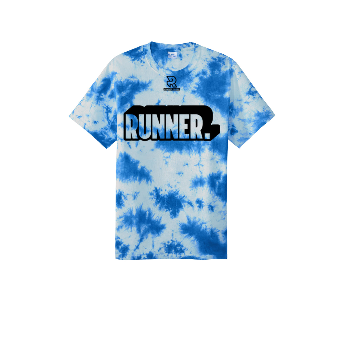 RUNNER DNA (Black) - Short Sleeve Tie Dye Cotton Tee