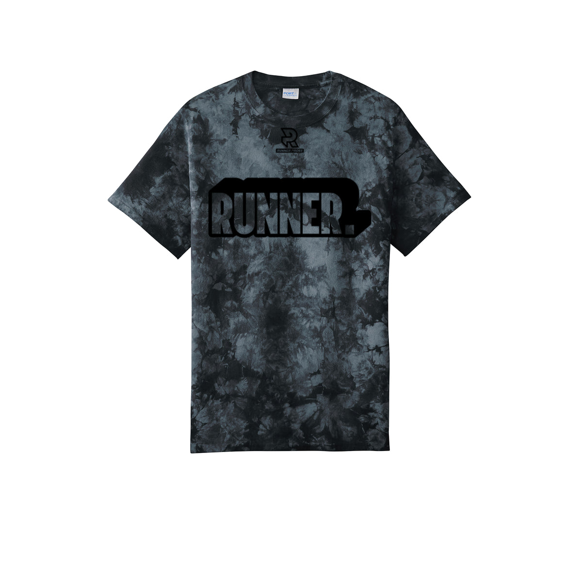 RUNNER DNA (Black) - Short Sleeve Tie Dye Cotton Tee