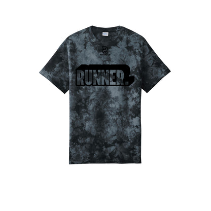 RUNNER DNA (Black) - Short Sleeve Tie Dye Cotton Tee