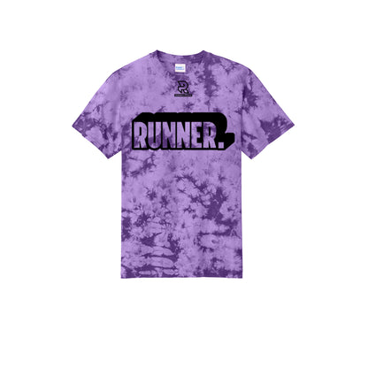 RUNNER DNA (Black) - Short Sleeve Tie Dye Cotton Tee