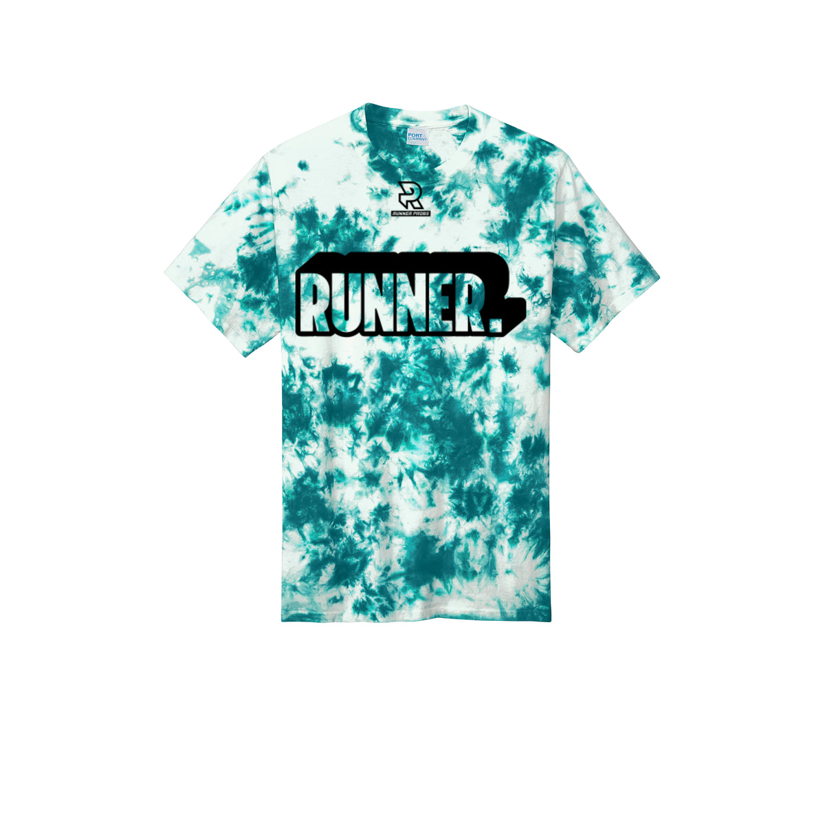 RUNNER DNA (Black) - Short Sleeve Tie Dye Cotton Tee