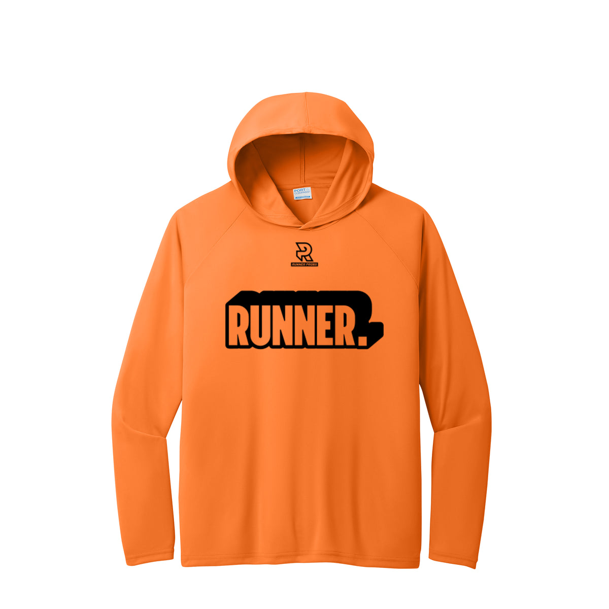 RUNNER DNA (Black) - Long Sleeve Hooded Performance Tee