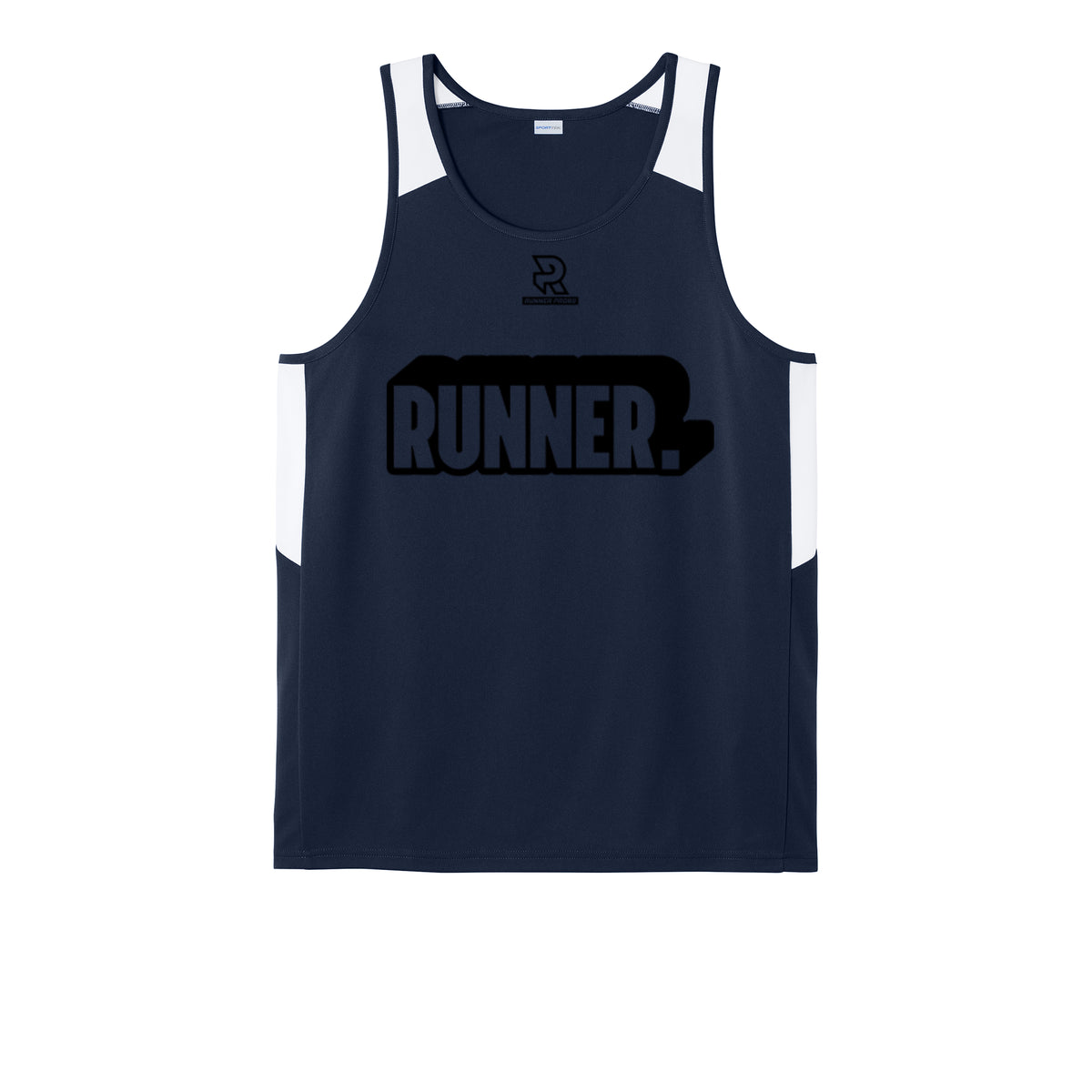 RUNNER DNA (Black) - Mens Club Track Tank