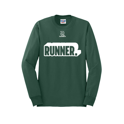 RUNNER DNA (White) - Long Sleeve 50/50 Tee