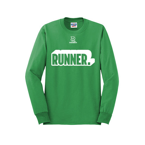 RUNNER DNA (White) - Long Sleeve 50/50 Tee
