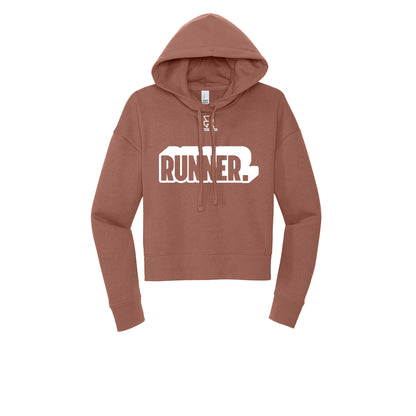 RUNNER DNA (White) - Womens Fleece Hoodie