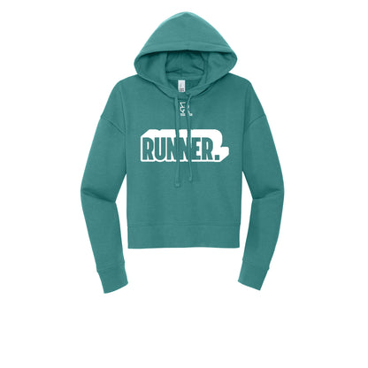 RUNNER DNA (White) - Womens Fleece Hoodie