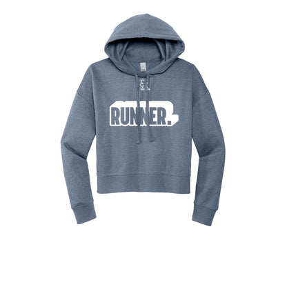 RUNNER DNA (White) - Womens Fleece Hoodie