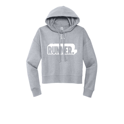 RUNNER DNA (White) - Womens Fleece Hoodie