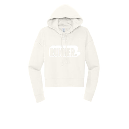 RUNNER DNA (White) - Womens Fleece Hoodie