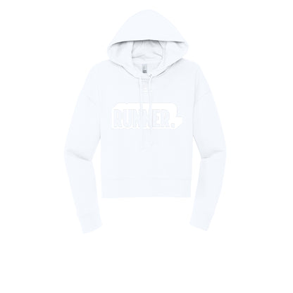 RUNNER DNA (White) - Womens Fleece Hoodie