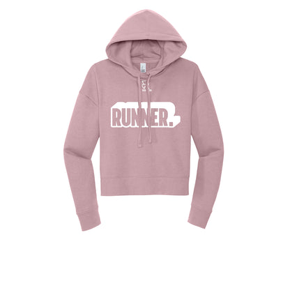 RUNNER DNA (White) - Womens Fleece Hoodie