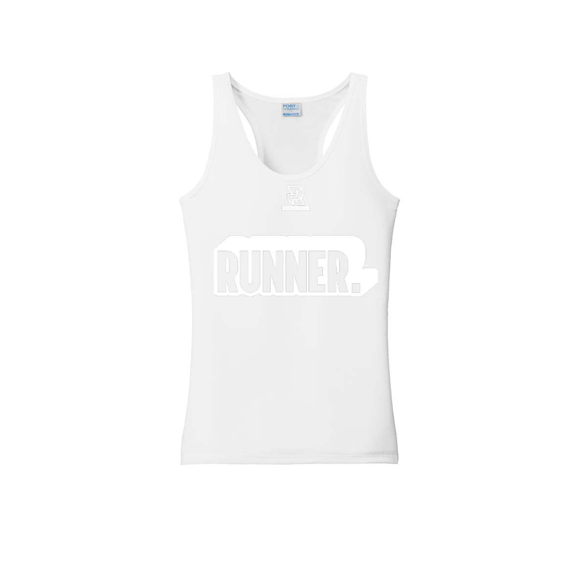 RUNNER DNA (White) - Womens Performance Tank