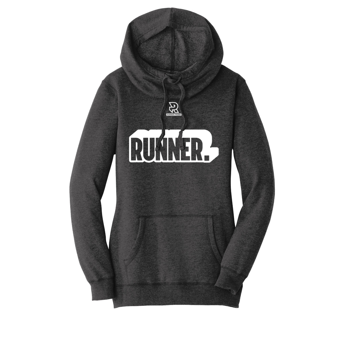 RUNNER DNA (White) - Womens Lightweight Fleece Hoodie
