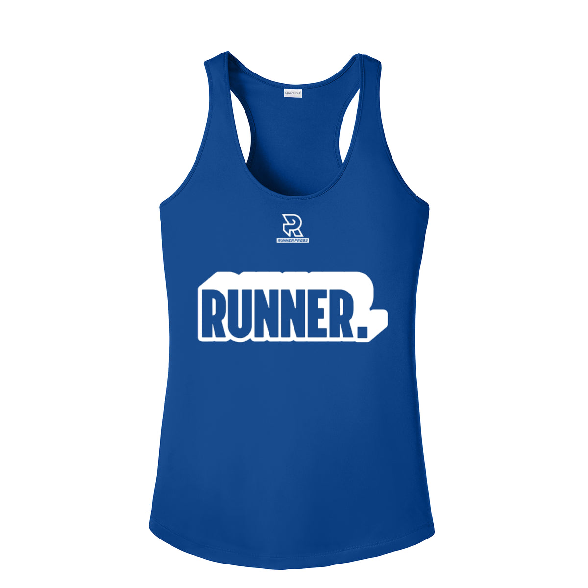 RUNNER DNA (White) - Womens Competitor Racerback Tank