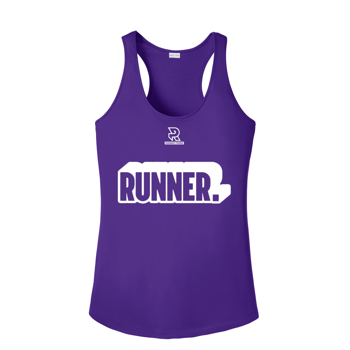 RUNNER DNA (White) - Womens Competitor Racerback Tank