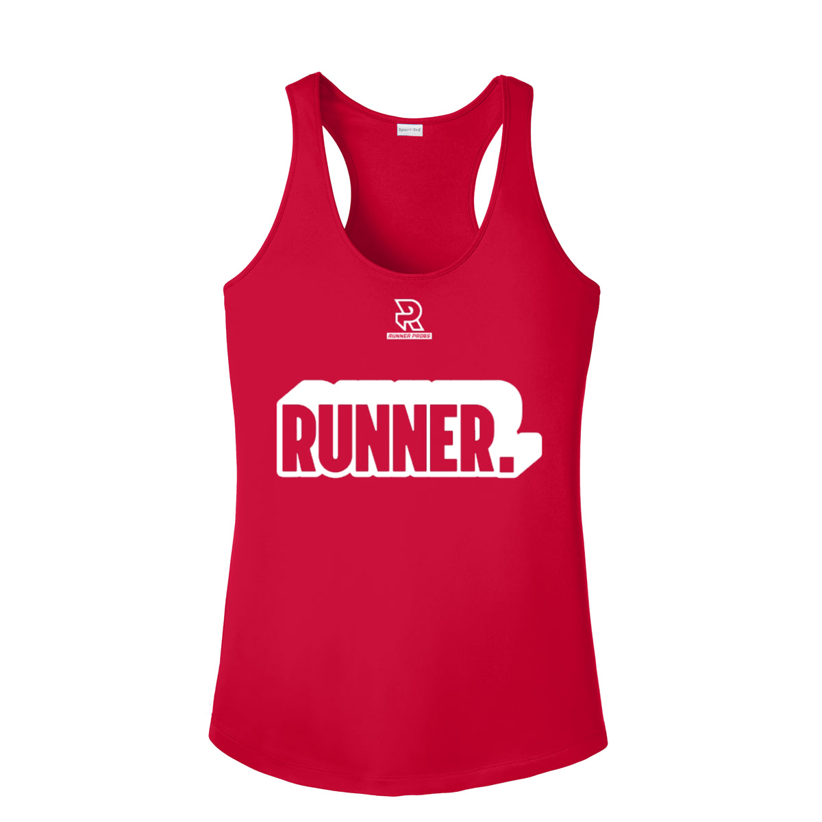 RUNNER DNA (White) - Womens Competitor Racerback Tank