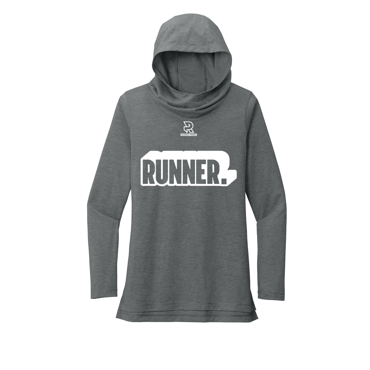 RUNNER DNA (White) - Womens Tri-Blend Long Sleeve Hoodie