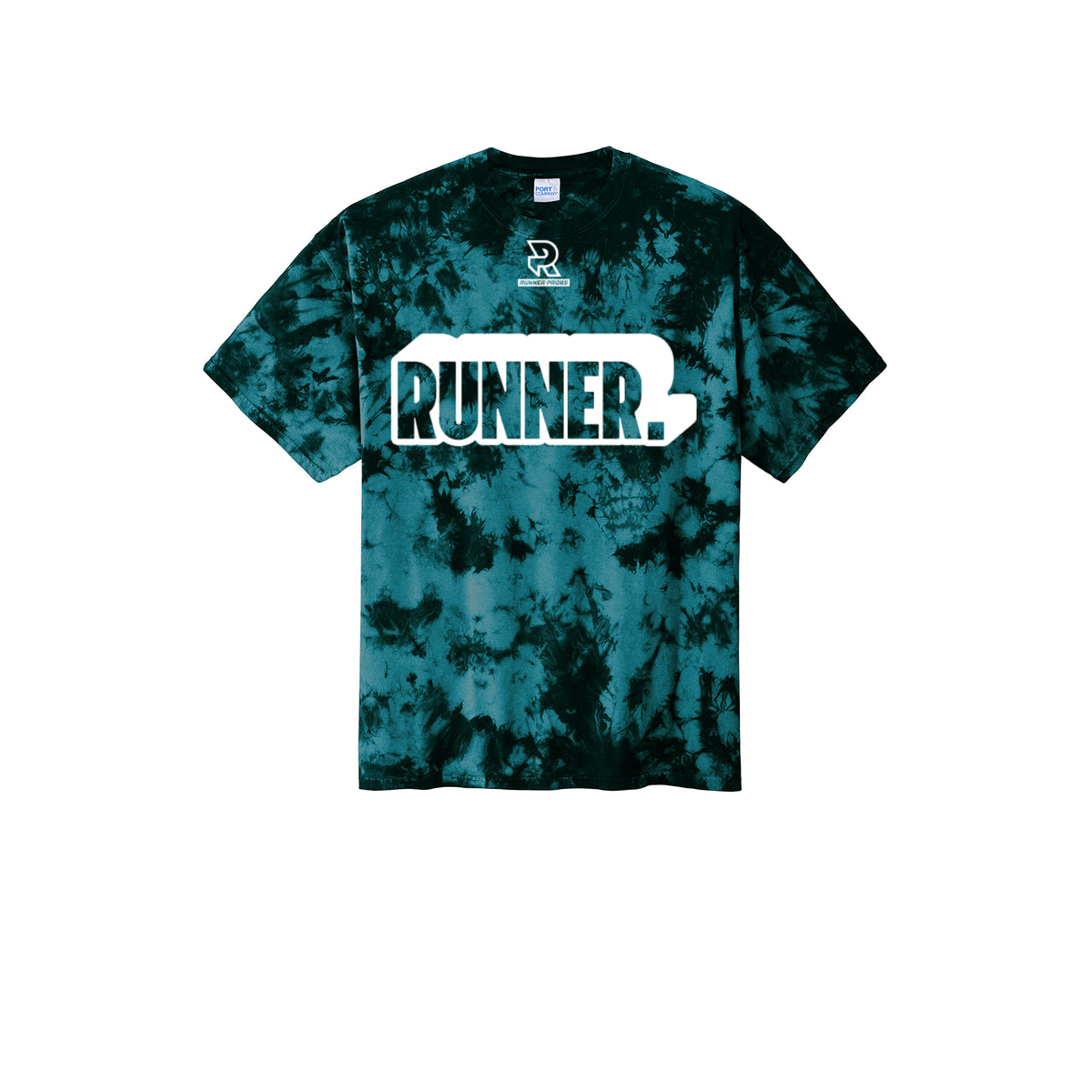 RUNNER DNA (White) - Short Sleeve Tie Dye Cotton Tee