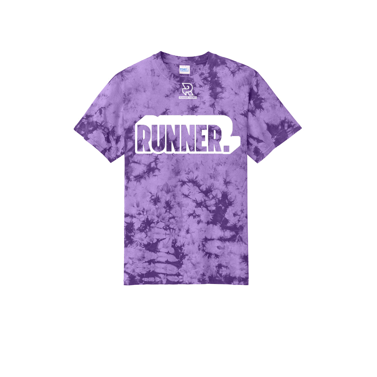 RUNNER DNA (White) - Short Sleeve Tie Dye Cotton Tee