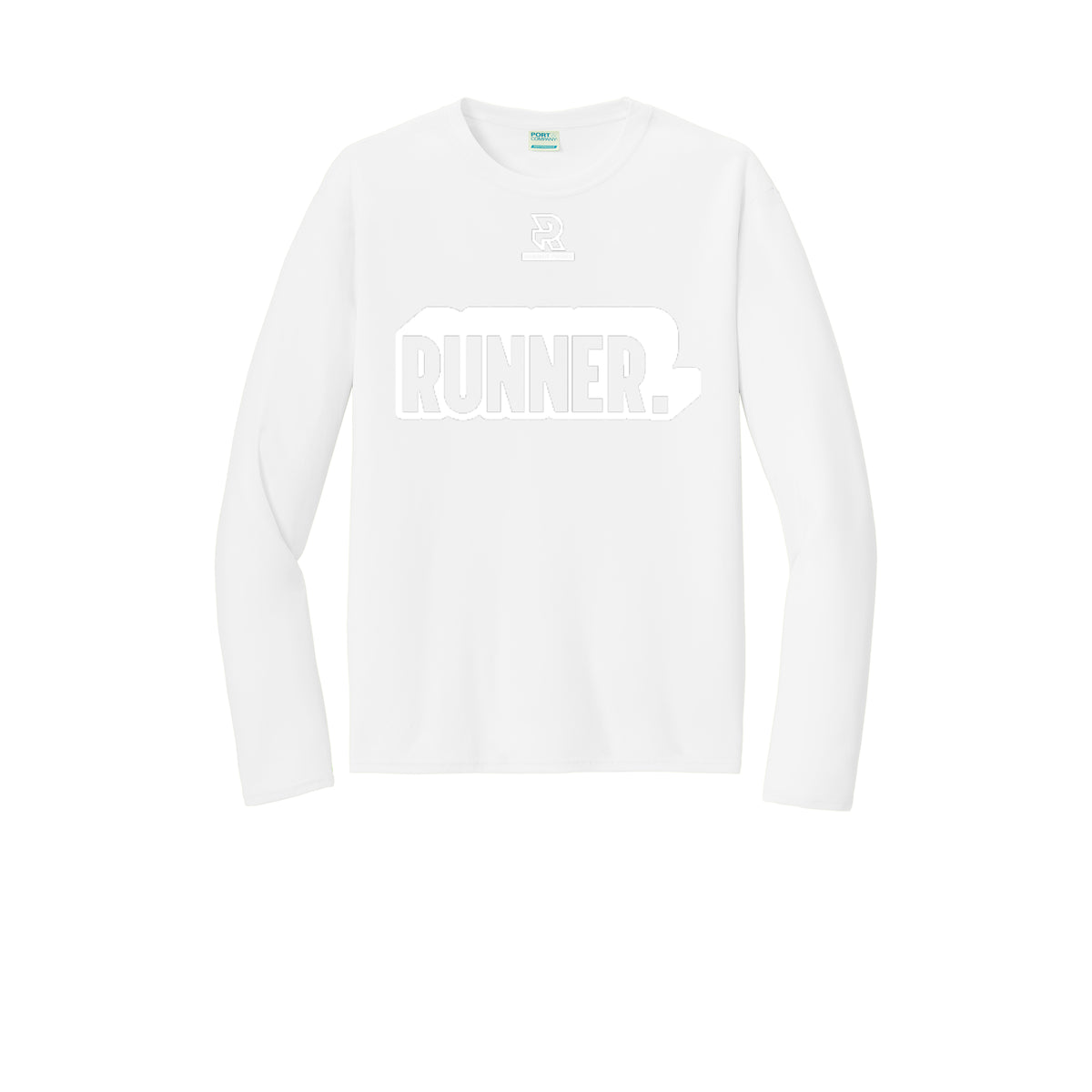 RUNNER DNA (White) - Long Sleeve Performance Tee