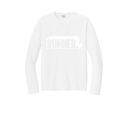 RUNNER DNA (White) - Long Sleeve Performance Tee