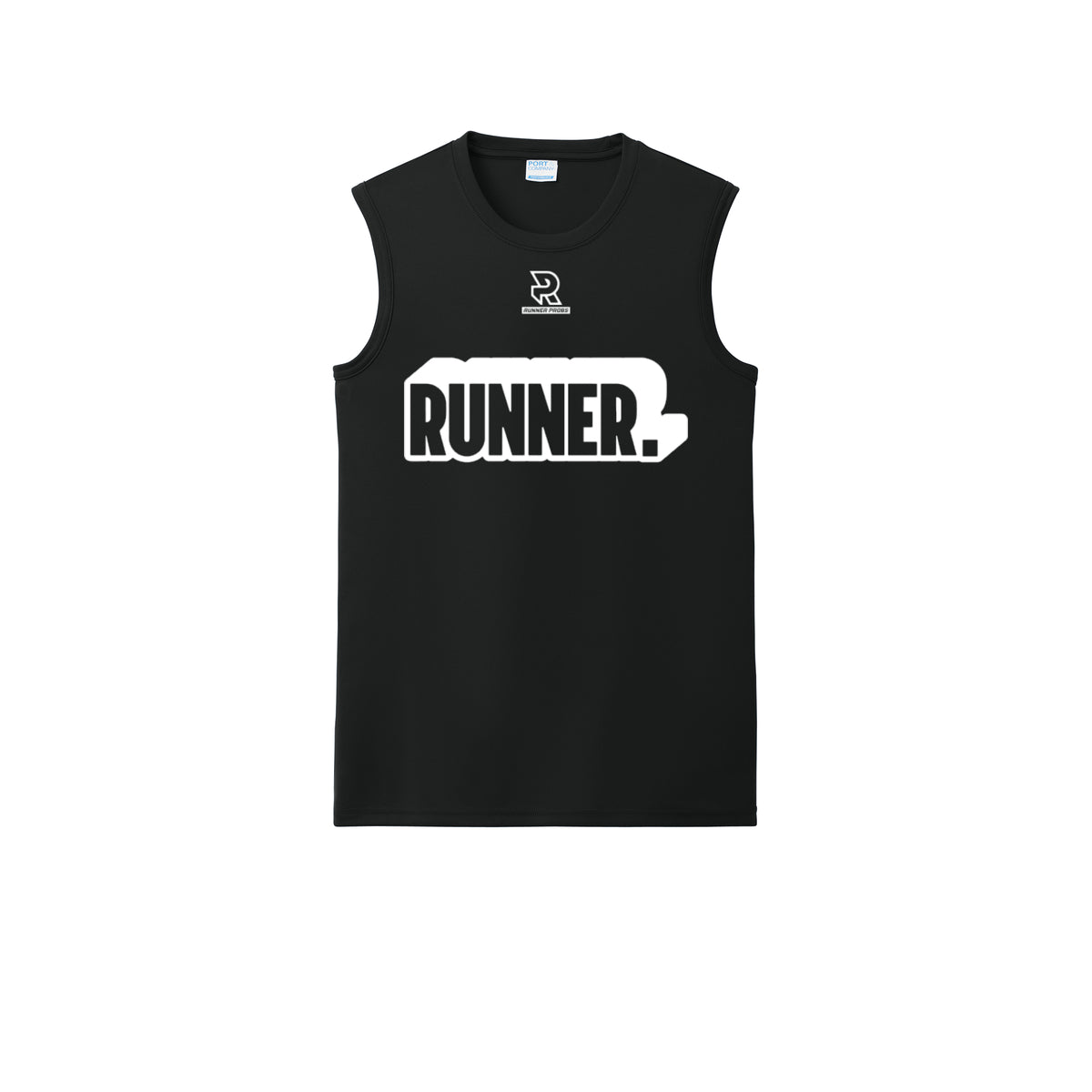 RUNNER DNA (White) - Sleeveless Performance Tee