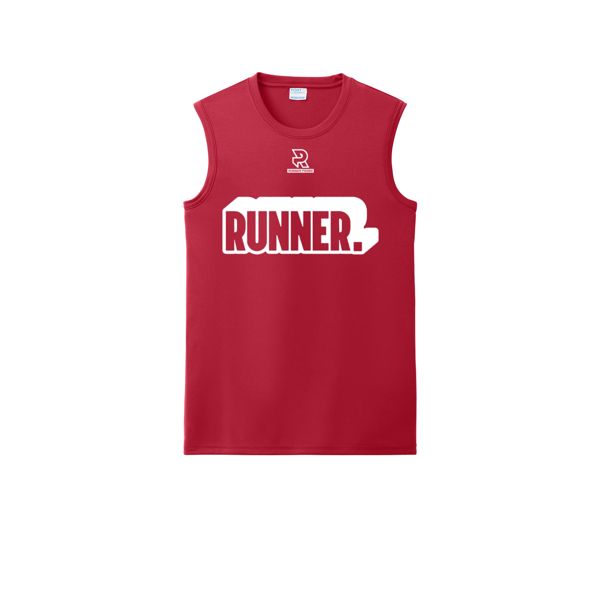 RUNNER DNA (White) - Sleeveless Performance Tee