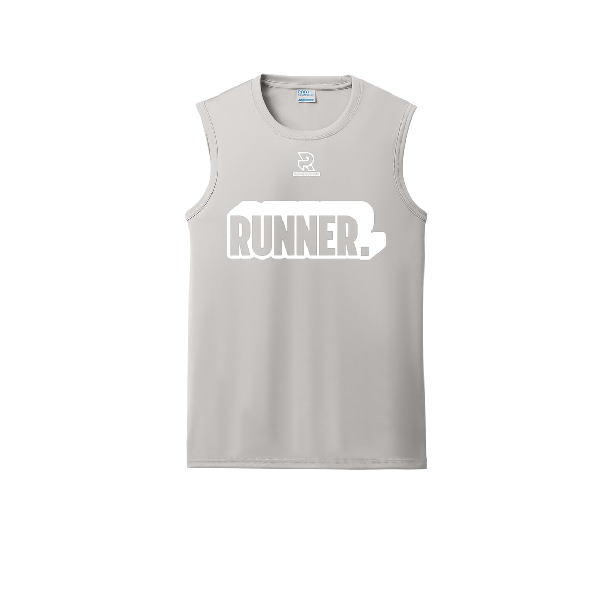 RUNNER DNA (White) - Sleeveless Performance Tee