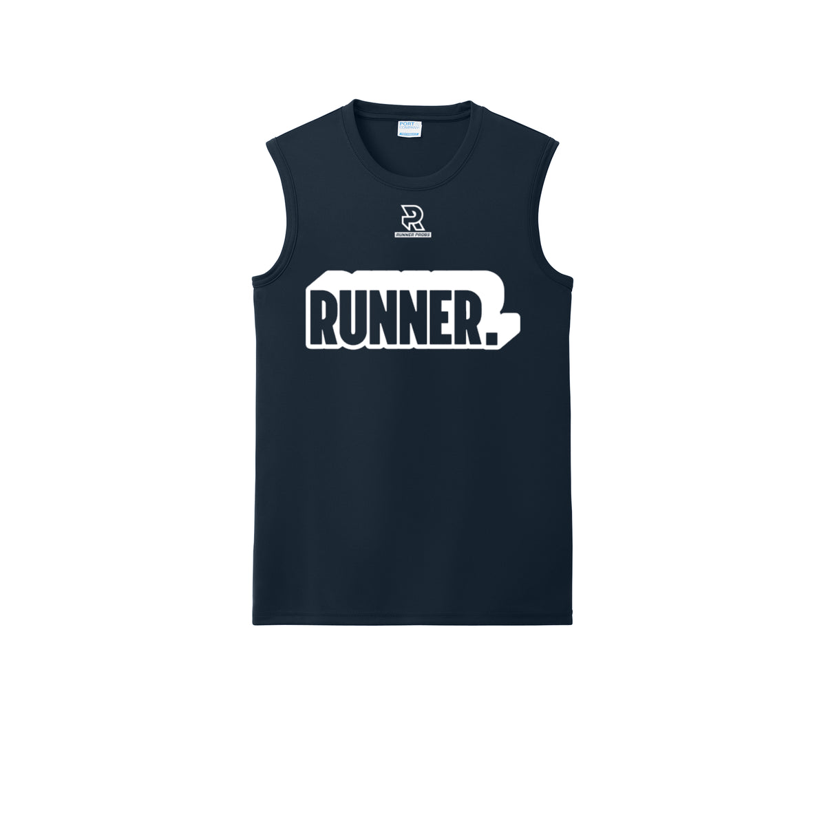 RUNNER DNA (White) - Sleeveless Performance Tee