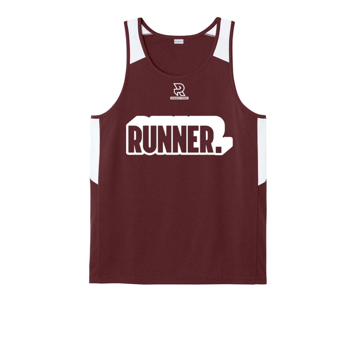 RUNNER DNA (White) - Mens Club Track Tank