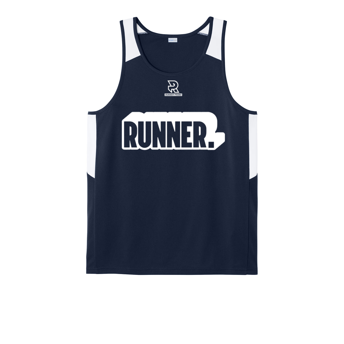RUNNER DNA (White) - Mens Club Track Tank