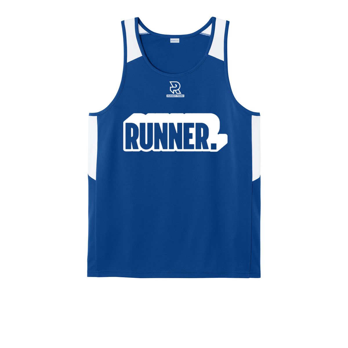 RUNNER DNA (White) - Mens Club Track Tank