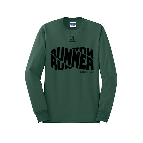 RUNNER DNA (Black) - Long Sleeve 50/50 Tee