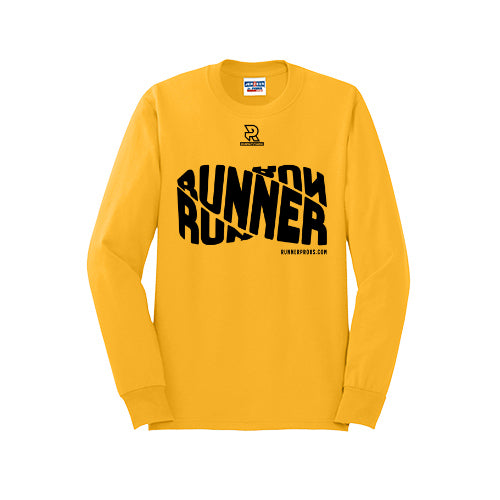 RUNNER DNA (Black) - Long Sleeve 50/50 Tee