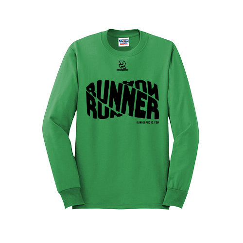 RUNNER DNA (Black) - Long Sleeve 50/50 Tee