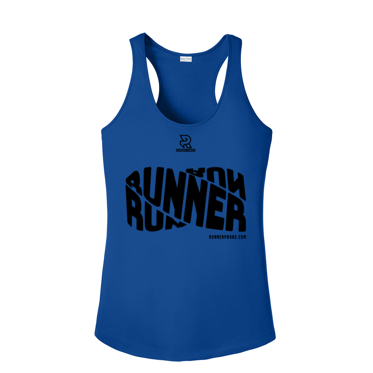 RUNNER DNA (Black) - Womens Competitor Racerback Tank