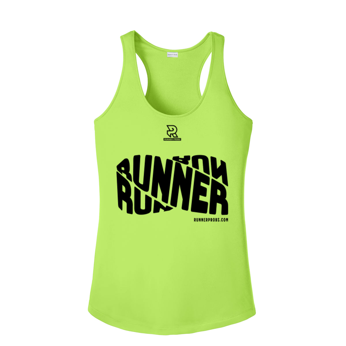 RUNNER DNA (Black) - Womens Competitor Racerback Tank