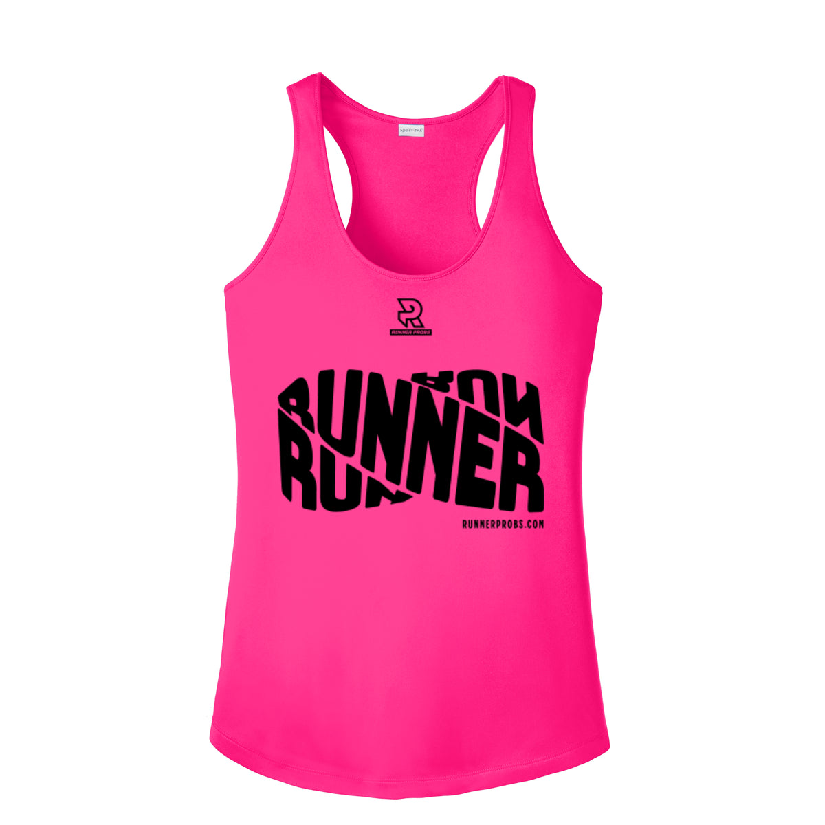 RUNNER DNA (Black) - Womens Competitor Racerback Tank