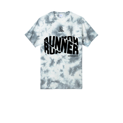 RUNNER DNA (Black) - Short Sleeve Tie Dye Cotton Tee