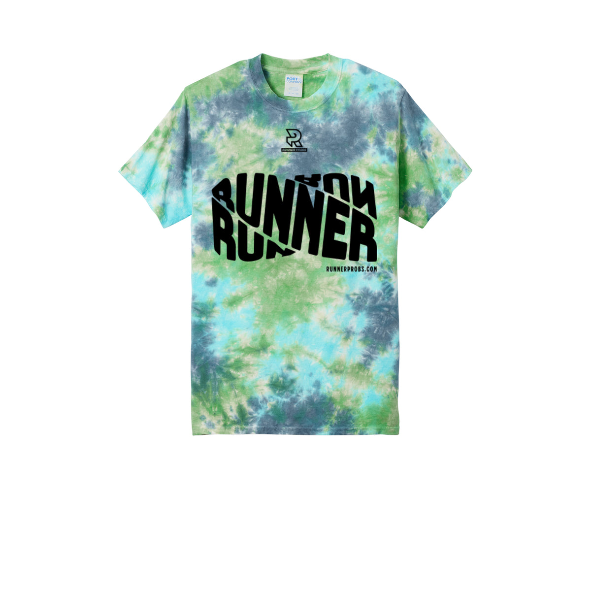 RUNNER DNA (Black) - Short Sleeve Tie Dye Cotton Tee