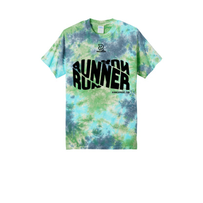 RUNNER DNA (Black) - Short Sleeve Tie Dye Cotton Tee