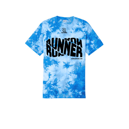 RUNNER DNA (Black) - Short Sleeve Tie Dye Cotton Tee